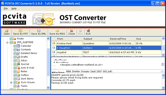 Microsoft Exchange OST PST software